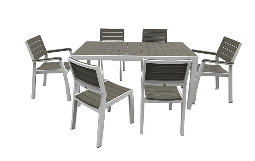 פינת אוכל טורינו- שולחן ו 6 כיסאות עם מסעדים - קפוצ'ינו