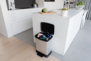 Decobin Prullenbak 30L - Zilver - Prullenbakken