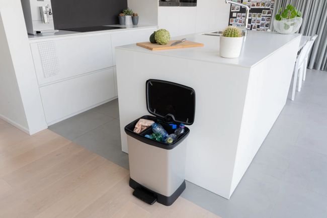 Decobin Prullenbak 30L - Zilver