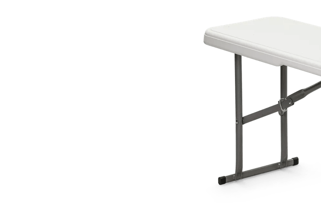 ספסל מתקפל - לבן