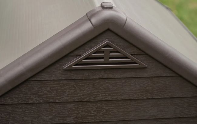 Caseta de perro exterior para jardín - 95x99x99 cm - Marrón