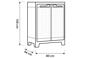 Armario bajo de exterior Moby - 100x44x80 cm. - 