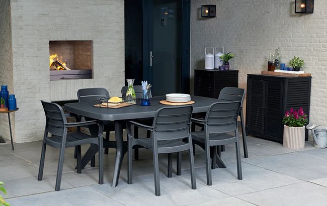 Chaise Tisara - Lot de 6 - Anthracite