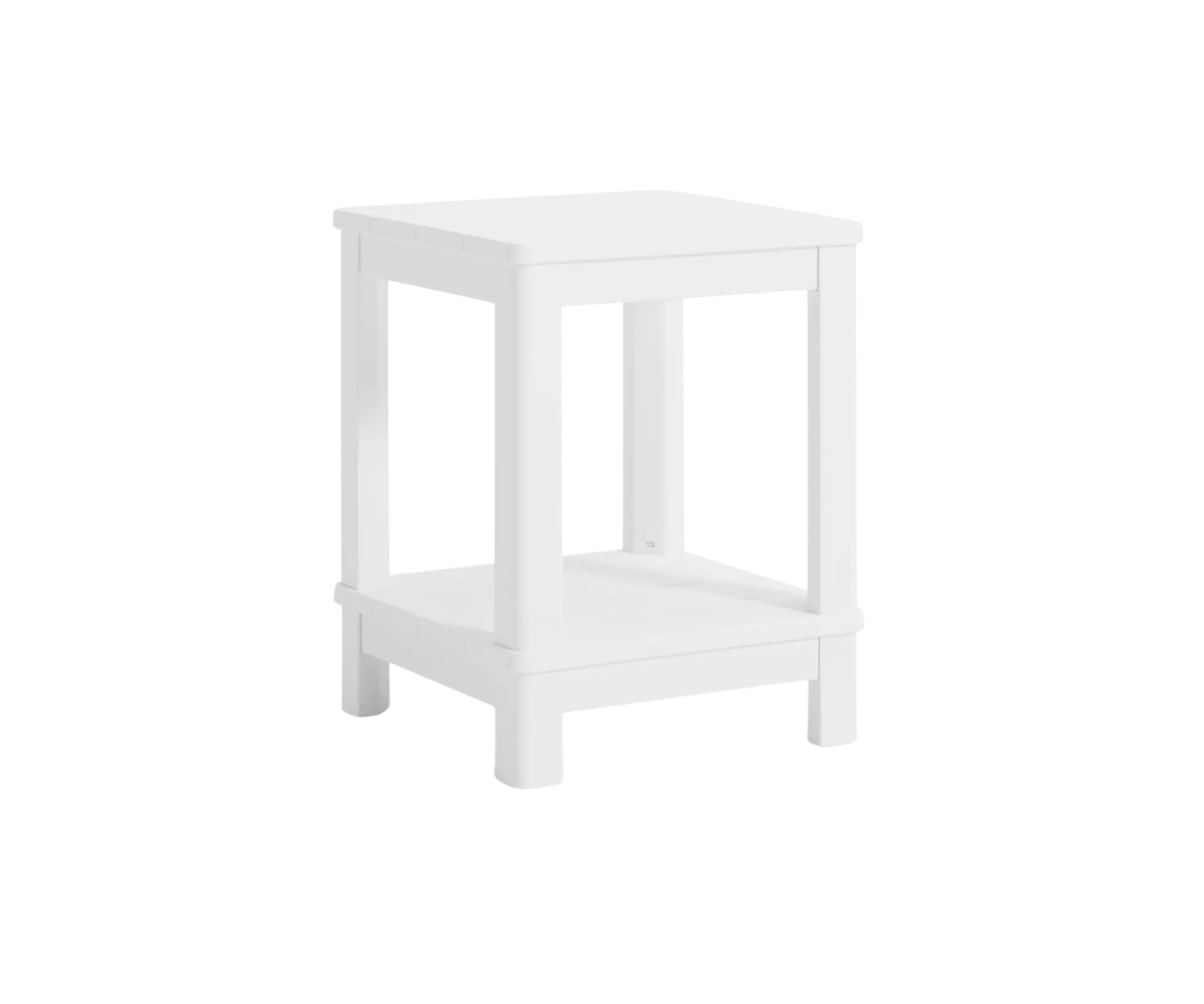 Deluxe Adirondack Two Tier Side Table - White - Keter US