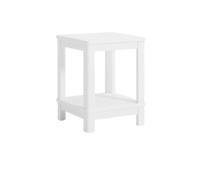 Troy Deluxe Bijzettafel - 40,5x40,5cm - Wit