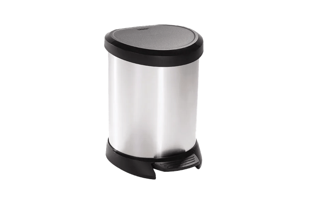 פח אשפה דקו עם פדל 15 ליטר - שחור