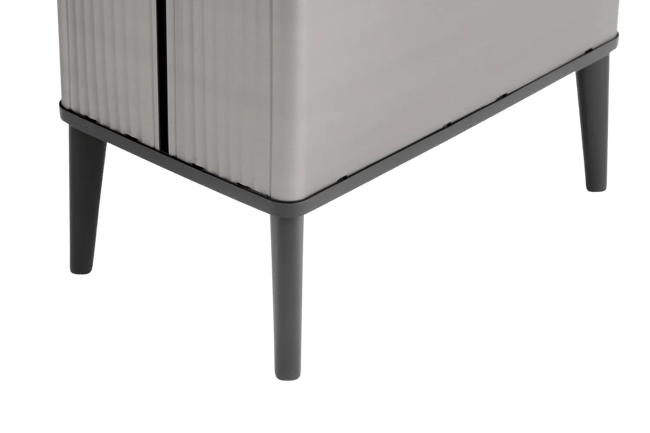 פח ורטו גבוה 54 ליטר - אפור פנינה