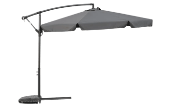 שמשיית צד 3 מטר - אפור גרפיט - שמשיות לגינה ולמרפסת