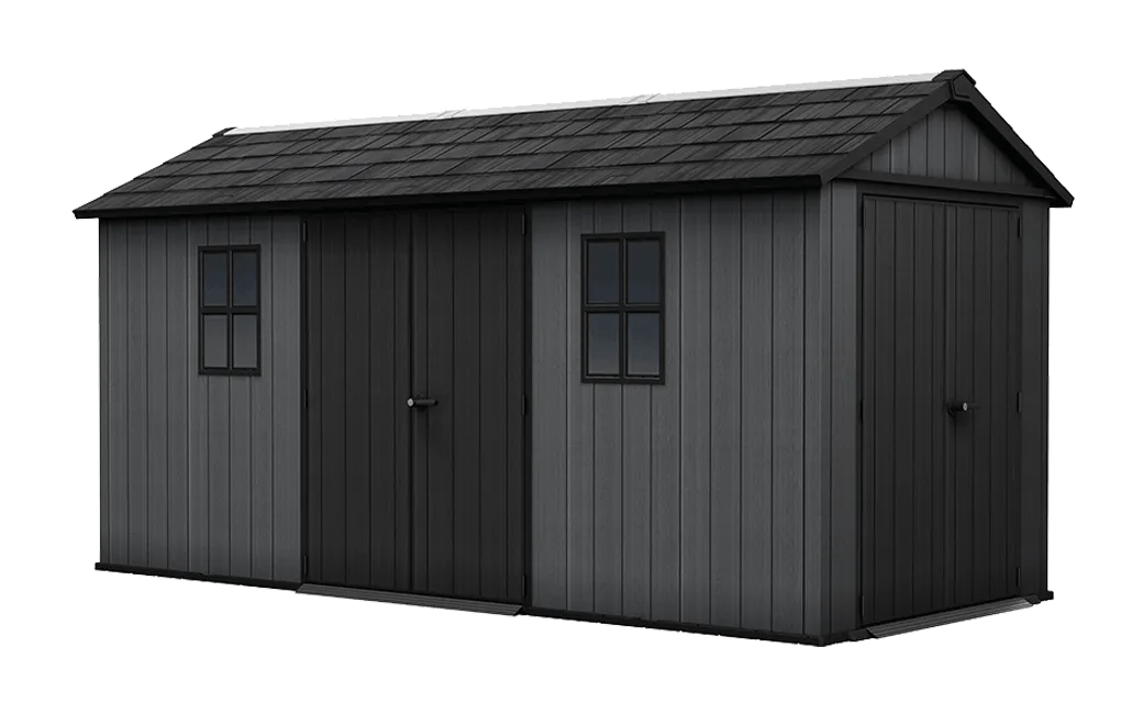 מחסן גינה ניוטון פלוס - 15x7.5 רחב - אפור