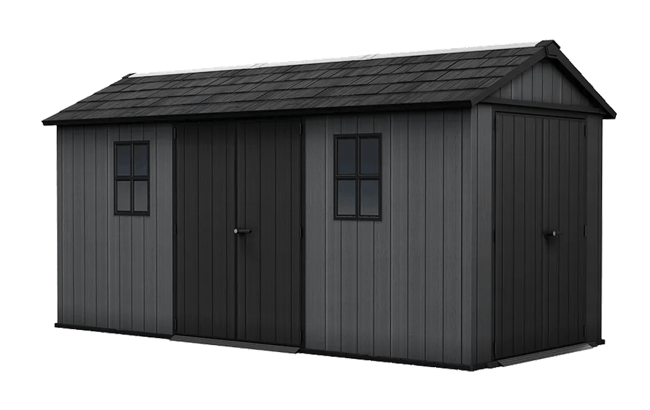 מחסן גינה ניוטון פלוס - 15x7.5 רחב - אפור