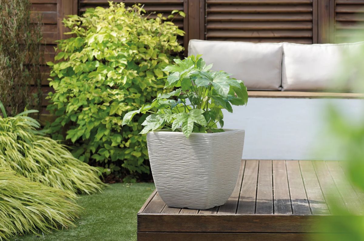 Cotswold Square Planter 32cm Set of 2 - Limestone Grey
