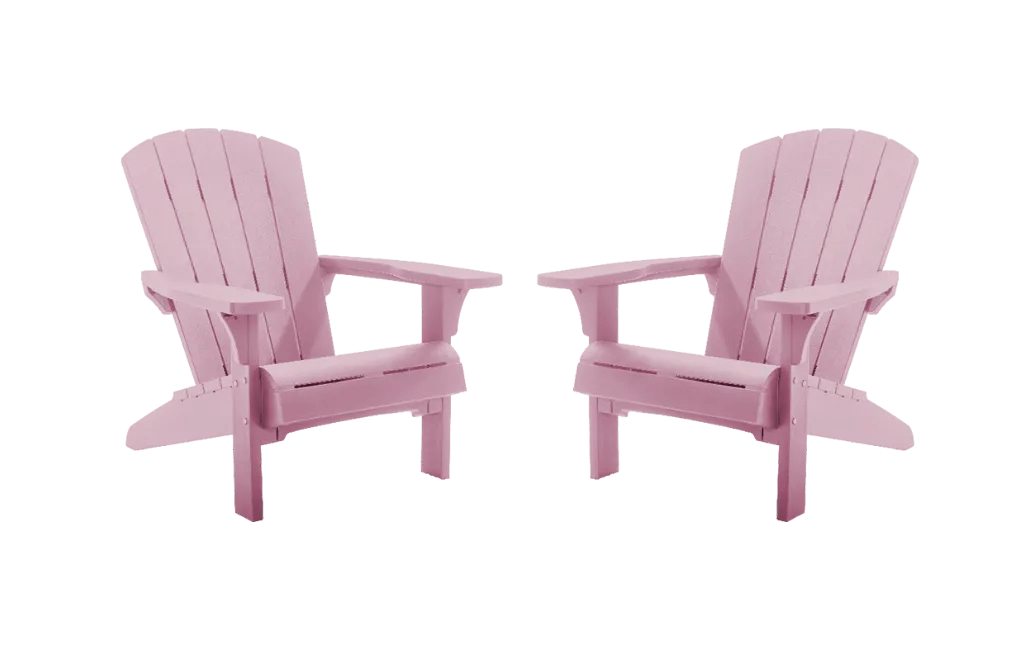 Lot de 2 fauteuils Adirondack Troy - Rose