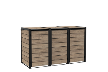 Signature Hide Away Containerberging - 3x240L - Ashwood - Tuinberging