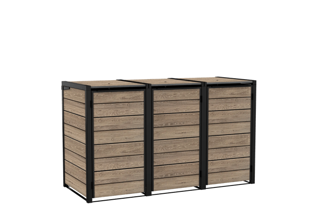 Signature Hide Away Containerberging - 3x240L - Ashwood