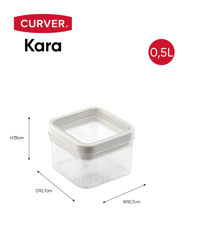 Kara Voorraadbus 0,5L - Wit