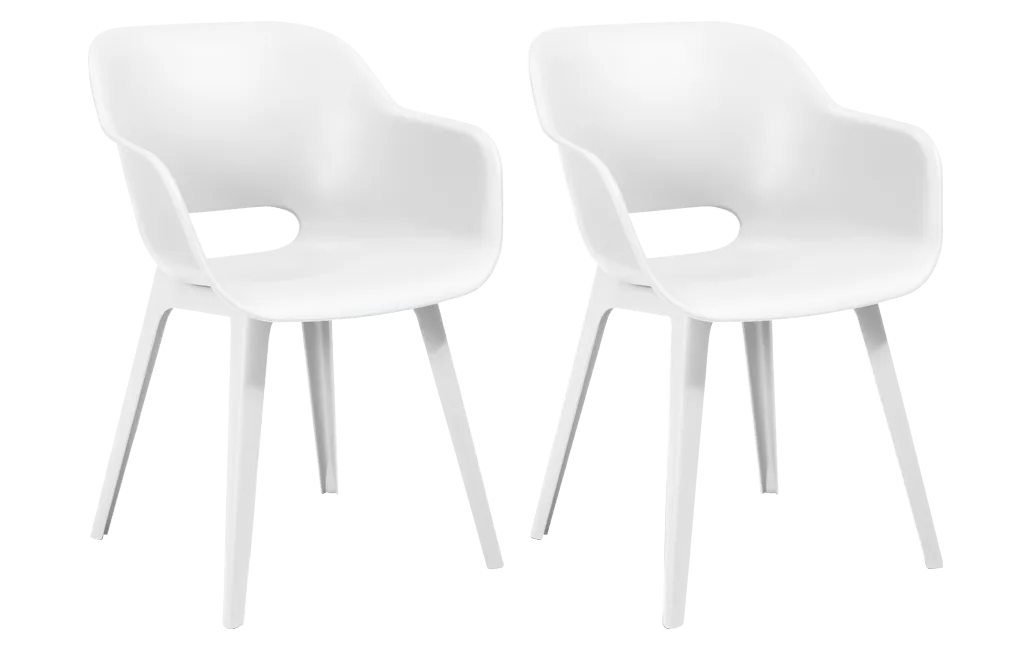 Pack de 2 sillas de exterior Akola - Blanco