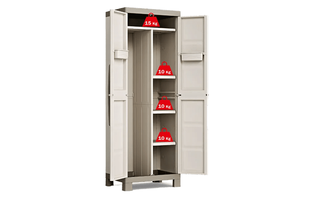 Armario escobero de resina Excellence - 182x45x65 cm. - 