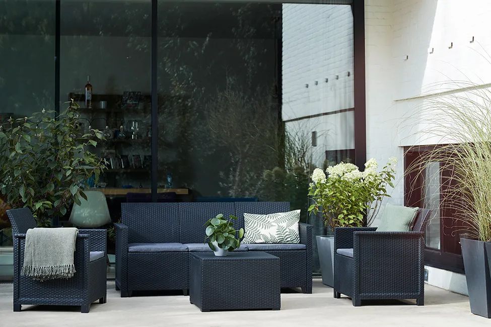 Emma 5 Seater Lounge Set - Graphite
