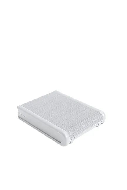 מיטת שיזוף מיורקה בטקסטורת יוטה - לבן