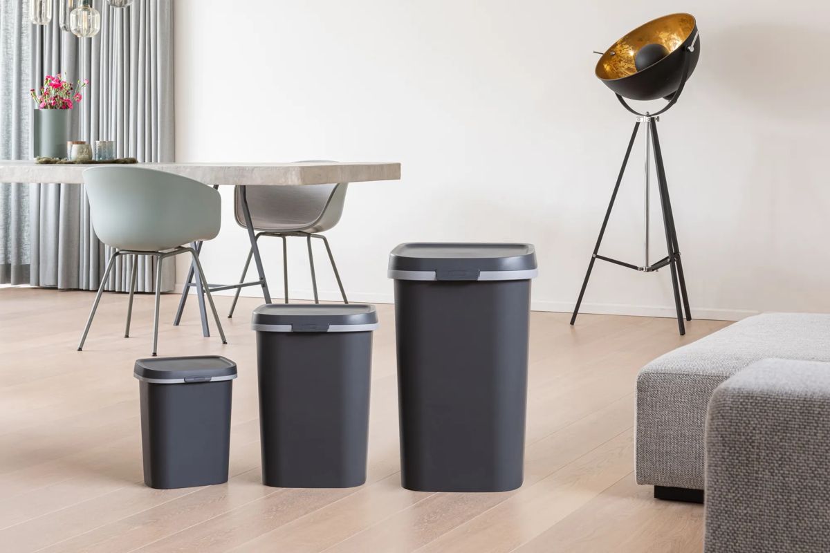 Mistral Flat Afvalbak 50L - Antraciet