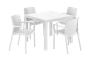 פינת אוכל באלי- שולחן ו 6 כיסאות - לבן