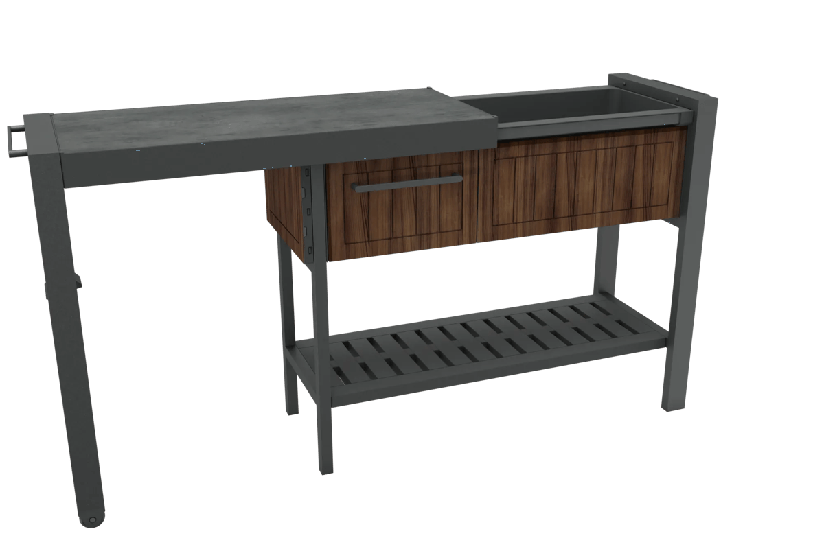 Outdoor Extendable Prep Table - Rosewood Brown - Keter Canada