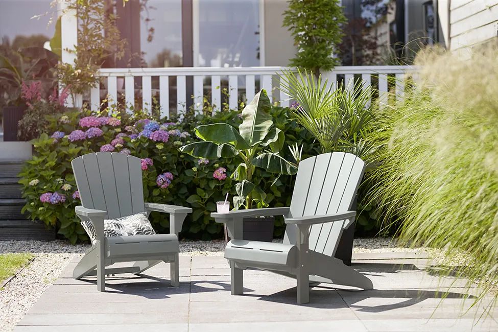 Troy Adirondack Gartenstuhl – 81x80x96,5 cm - Grau