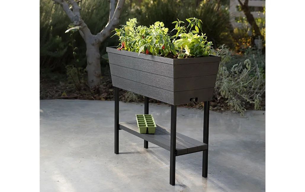Graphite Urban Bloomer 12.7 Gallon Elevated Garden Bed - Keter US