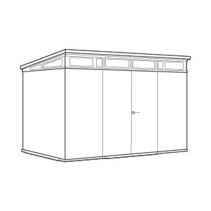 Signature Walnut Brown Large Storage Shed - 11x7 Shed - Keter US