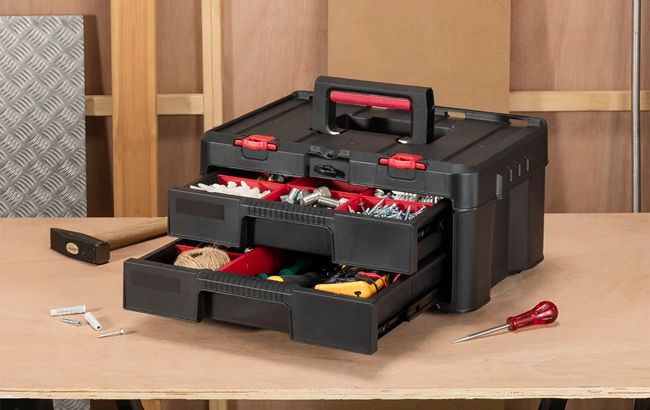 Stack & Roll 2.0 Tool Storage System Black - Keter US
