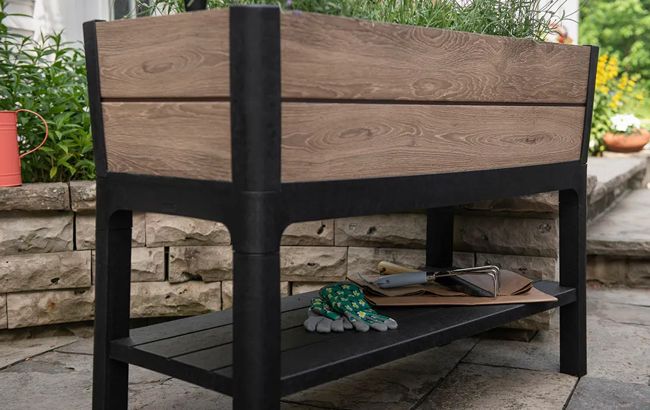 Ashwood Brown Signature Elevated Garden Bed - Keter US