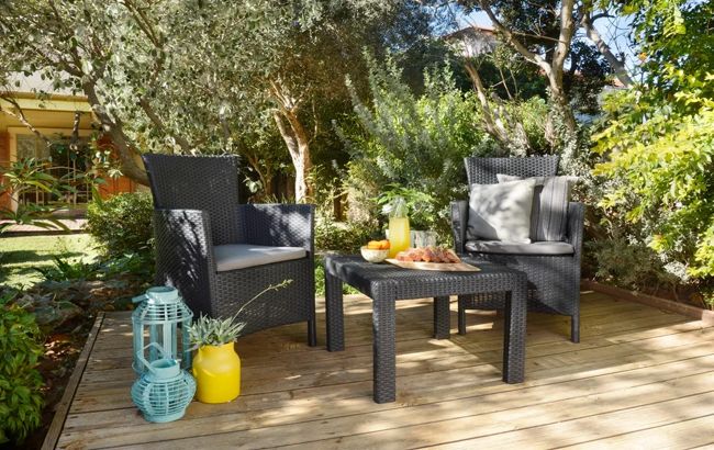 מערכת ישיבה רוסריו בלקוני - אפור כהה