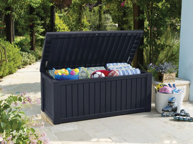 Rockwood Graphite 150 Gallon Storage Deck Box - Keter US