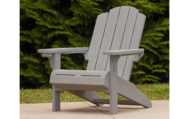 Kiawah Gray Outdoor Adirondack Chair - Keter US