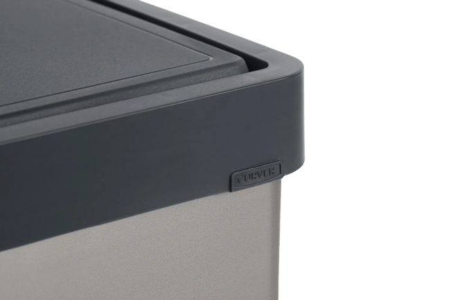 פח ורטו גבוה 54 ליטר - אפור פנינה