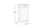Darwin Gray Outdoor Trash Can - Keter US