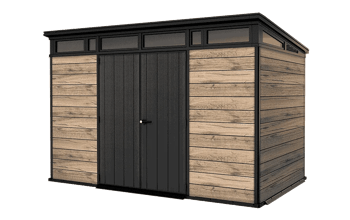 Signature 11x7 Storage Shed - Pine Brown - Large Sheds