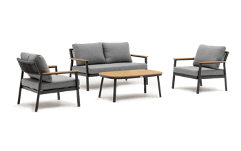 סט מערכת ישיבה פוקט אלומניום - אפור גרפיט - מערכות ישיבה מאלומיניום