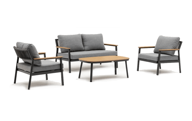 סט מערכת ישיבה פוקט אלומניום - אפור גרפיט