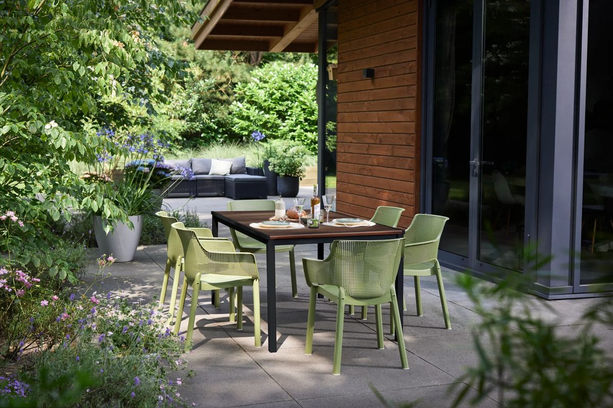 Table Porto 156cm 6 places - Marron Aspect Noyer