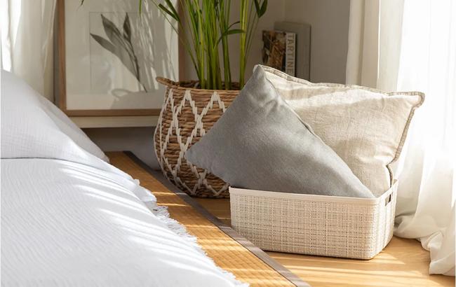 סלסלה בינונית בסגנון יוטה 12 ליטר - קרם thumbnail