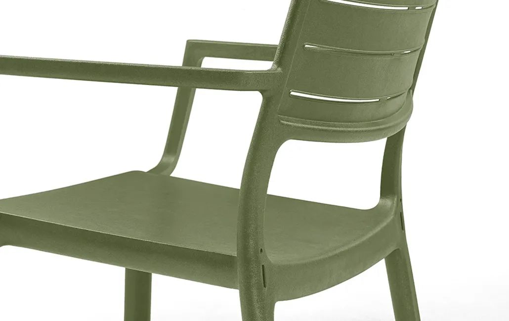Metaline Chair, Set of 4 - Olive Green