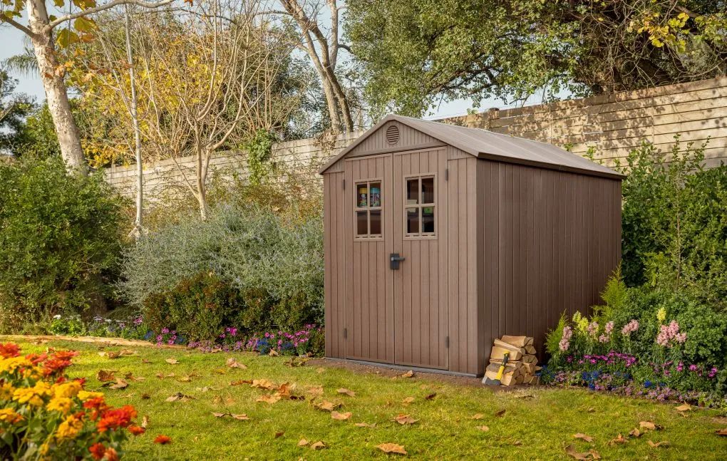 Caseta de exterior Darwin 6x8. 190x244x221 cm y 4,5m2 - Marrón