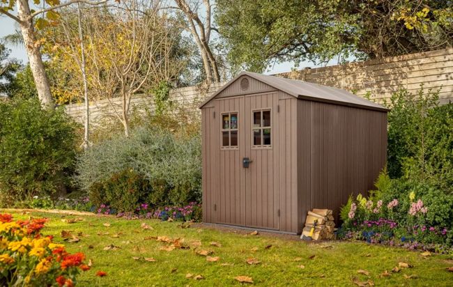 Caseta de exterior Darwin 6x8. 190x244x221 cm y 4,5m2 - Marrón