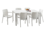 פינת אוכל באלי- שולחן ו 6 כיסאות - לבן