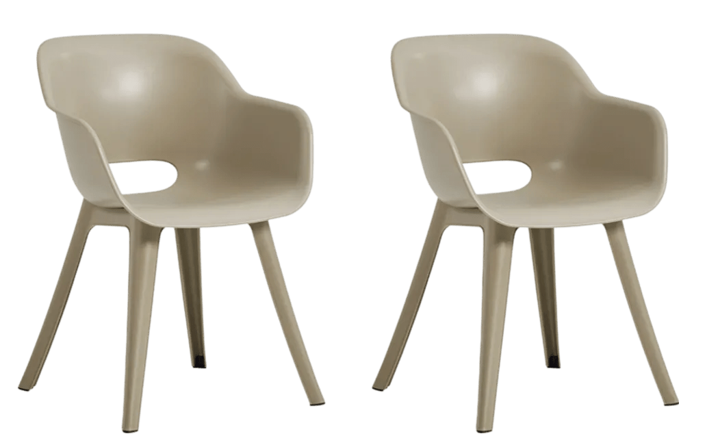 Akola Kuipstoel - set van 2 - 55x56x80cm - Taupe