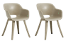Akola Kuipstoel - set van 2 - 55x56x80cm - Taupe