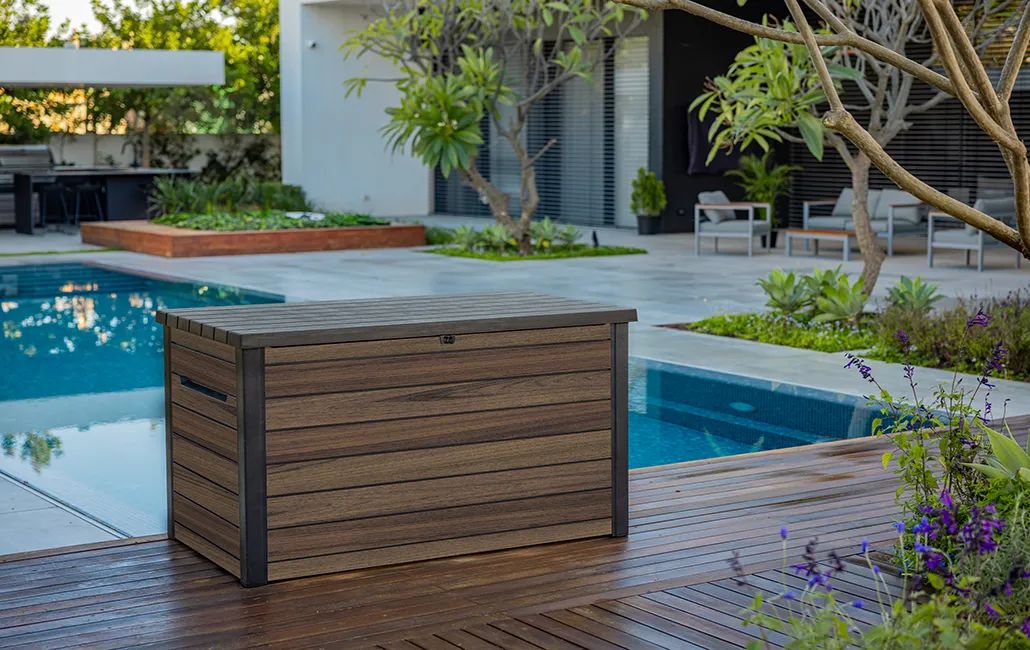 Ontario 870L Storage Box with Divider - Rosewood