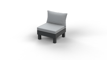 Sillón individual de exterior de 1 plaza Elements - Negro - Muebles de Jardín