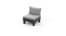 Sillón individual de exterior de 1 plaza Elements - Negro